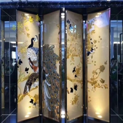 不銹鋼玻璃藝術(shù)屏風